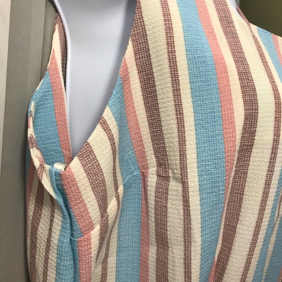 BNWT Long Tie Waist Sleeveless Top with Pockets - Picture 7 of 7